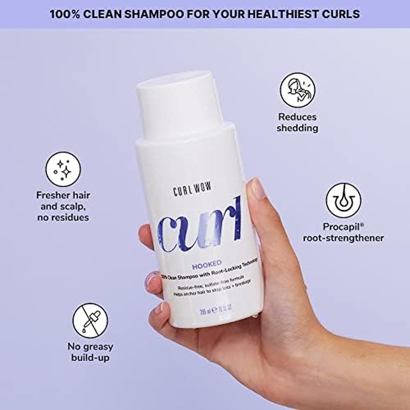 Color Wow Curly Hair Wash Day Duo - 100% Clean Shampoo with Root-Locking Technology & COCO-MOTION Conditioner