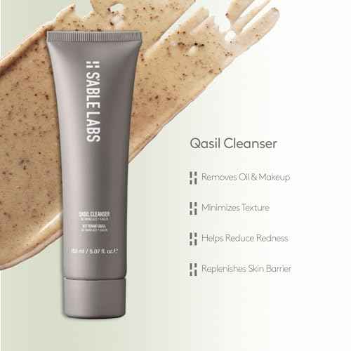 S'ABLE LABS - Qasil Facial Cleanser | Nourish, Cleanse, Soothe, Smooth | Oat Amino Acids, Shea Butter, Squalene, Vitamins E + B | Melanin-Inclusive Skincare (150 mL | 5.07 fl oz)
