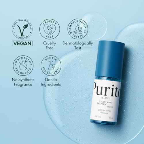 PURITO Deep Sea Serum | Deep Sea Water 66% + Marine Complex + Snow Mushirooms | Facial Serum | for Hydration, Skin Plumping | Lightweight & Non-Greasy Texture | Korean skincare, 60mL 2.02 fl.oz