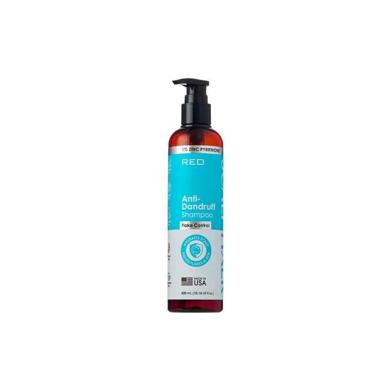 Red by Kiss Scalp Fixer Anti-Dandruff Shampoo with 1% Zinc Pyrithione, Flake Control, Hydrating Formula, Soothes Itchy, Irritated Scalp Plant Based Sulfate Paraben Free Formula (10.14 fl. oz.)