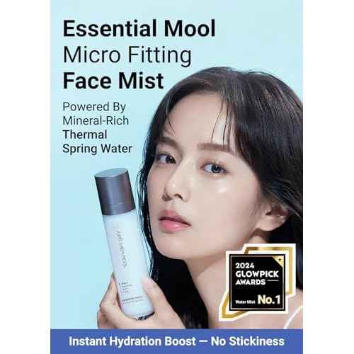 JUNG SAEM MOOL Essential Mool Micro Fitting Face Mist 4.06 Fl Oz, Ultra-Fine Hydrating Makeup Setting Spray with Thermal Spring Water, Long-Lasting Fixing Power Dewy Glow Primer, Korean Face Mist