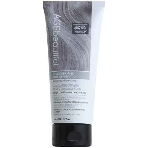 AGE beautiful Hydrating Mask for Wiry, Coarse Silver or Gray Hair, with Silk Amino Acids & Keratin, Deeply Condition & Reduce Frizz for Smooth, Shiny Hair