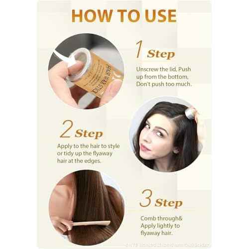 Hair Wax Stick - Slick Back Hair Brush Set 6Pcs, Wax Stick for Hair Flyaways, Bun Accessories, Non-greasy Styling Cream for Women, Kids & Teen Girls