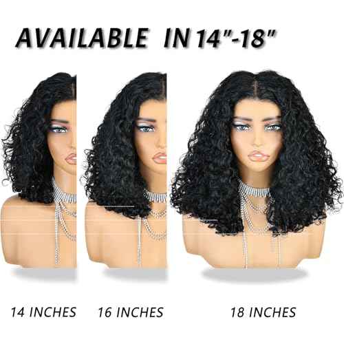 ijoy Burmese Curly Human Hair Wig 13x4 Lace Front Wigs 180 Density Pre Plucked Brazilian Tiny Knots 18 Inch Lace Frontal Wig Natural Black Blend Curly