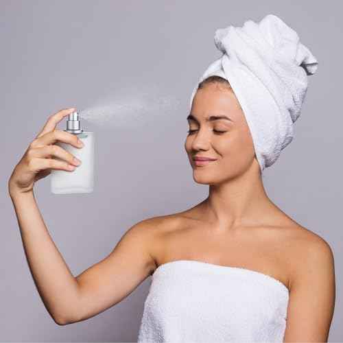 Tessco for you 12 Pcs 50ml / 1.7 Ounces Frosted Glass Bottle Perfume Atomizer Refillable Spray Empty Perfume Dispenser Fine Mist Atomizer Cosmetic Container for Travel Men Women(Silver Gray)