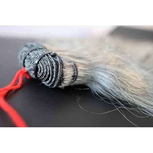 Salt & Pepper Wavy Natural Gray Indian Raw Hair Extension (14" Wavy One Bundle)