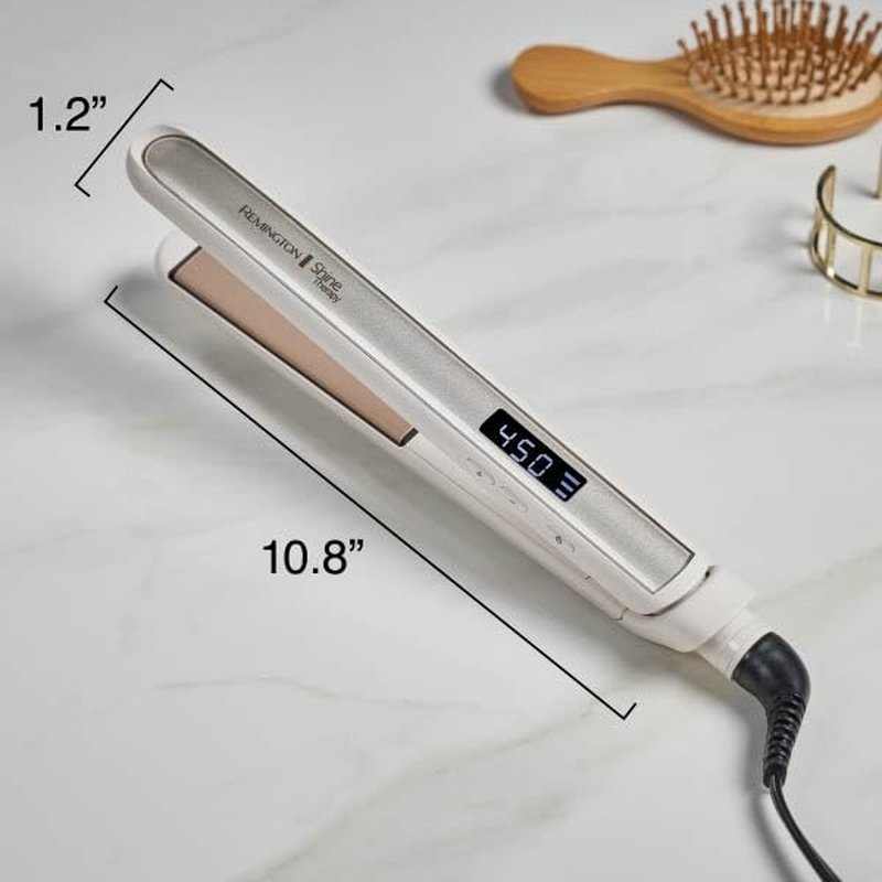 Remington Shine Therapy Hair Straightener - 1 Inch Ceramic Flat Iron with Argan Oil & Keratin for Smooth, Frizz-Free Hair