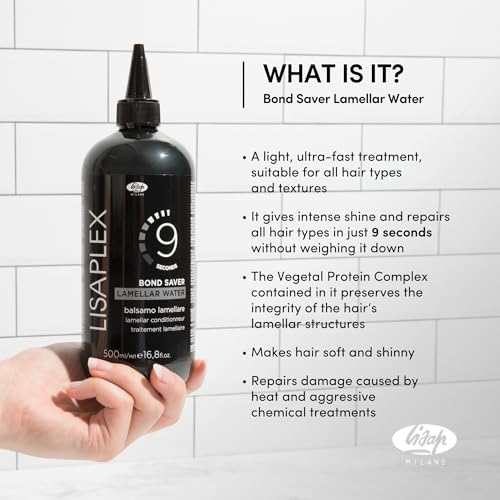 Lisaplex Lamellar Water ? Works in just 9 Seconds ? Detangling, Frizz-reducing, Repairing ? Improves Softness and Shine ? Reduces Blowdrying Time (16.8 Oz)