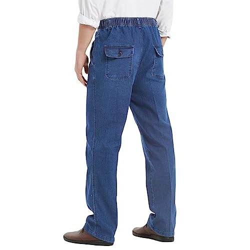 IDEALSANXUN Men¡¯s Elastic Waist Jeans