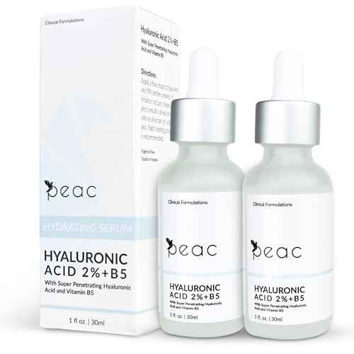 Hyaluronic Acid 2% + B5 Serum 60ml/2oz ? USA Made - All Skin Types - Hyaluronic Acid Serum for Face ? Hydrating, Plumping & Lightweight ? Fragrance Free Skincare ? Moisturizing Face Serum for Women