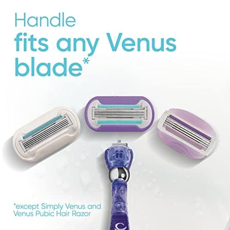 Gillette Venus Extra Smooth Razor - Women's 5-Blade Razor with Flexiball Handle & Shower Holder | 1 Handle + 4 Refills