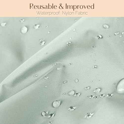 Yanibest Shower Cap Reusable Waterproof - Double Layer Shower Caps for Women, Washable Shower Bonnet with Soft Non-Slip Elastic Band, Bath Hair Hat for Most Hair Types