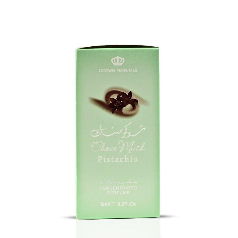 Al-Rehab Choco Musk Pistachio Perfume Oil Roll-On - 6ml (0.2 oz) | Nutty Gourmand Fragrance with Pistachio, Chocolate & Vanilla | Sweet, Creamy & Addictive | Long-Lasting Scent (Pack of 3)