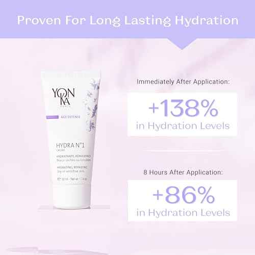 Yonka Daily Reparative Moisturizer, Hydra No. 1 Creme - Rich Anti-Aging Skincare with Hyaluronic Acid, Vitamins A, C & E for Dry Skin, Paraben-Free