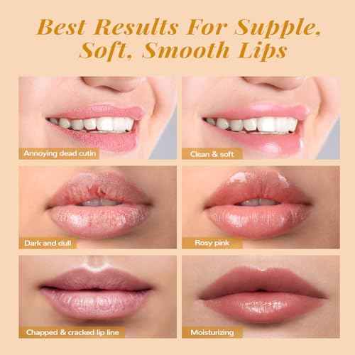 ANAI RUI Lip Mask and Scrub Set, Lip Sleeping Mask & Lip Exfoliator/Scrub for Exfoliating & Lip Overnight Treatment, Lip Care Gift Kits for Dry, Chapped & Dark Lips, Christmas Gifts, Vanilla