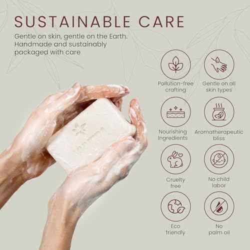 6 Pcs Women Natural Handmade Body Soaps 5 OZ Pack Floral Radiance Long lasting Fragrance Luxurious Scents with Natural Ingredients ? Sulfate & Paraben Free, Vegan Soap