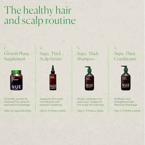 The Nue Co. SUPA THICK CONDITIONER, Supports Hair Growth and Scalp Health, Hydrating, For All Hair Types, Vegan, 8.45 fl oz