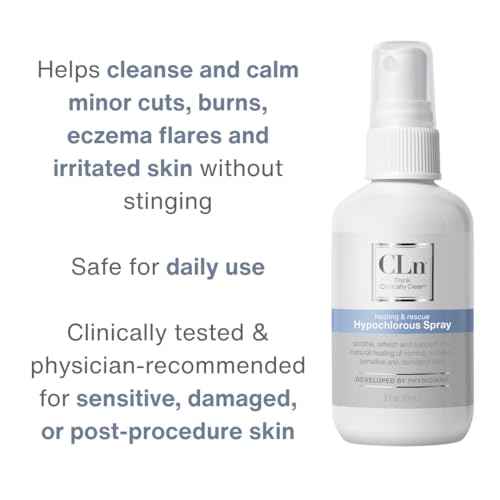 CLn¢ç Hypochlorous Spray - Daily Cleansing Spray to Manage Minor Skin Cuts and Lacerations Without Alcohol, Antibiotics, Steroids or Fragrance, 3 fl. oz.