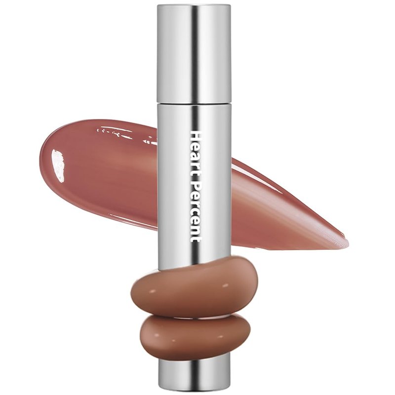 Glowy Tint Lip Stain - Long-Lasting High Shine Gloss in Teddy Mocha | Glass-Like Finish