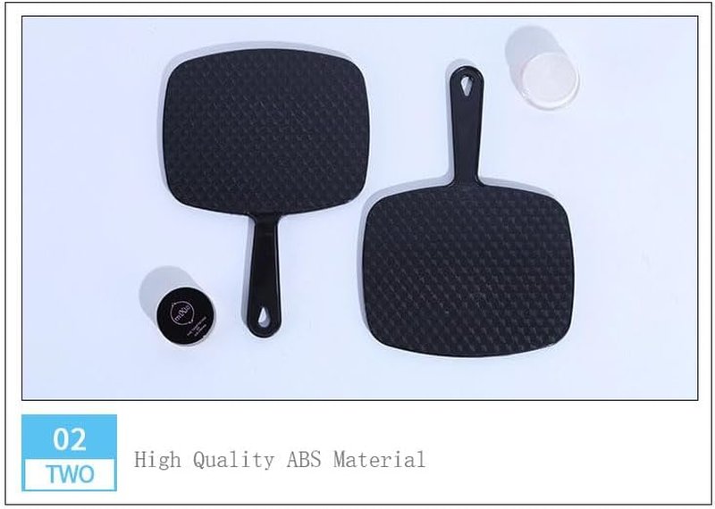 Handheld Mirror - Multi-Purpose Distortion-Free Reflection | Square Black 31x23cm for Salon & Hairdressing