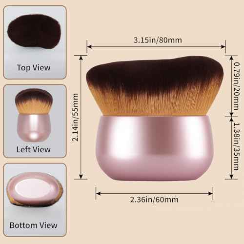 Extra Large Makeup Brush & Self Tanning Brush For Self Tanner£¬For Foundation£¬Arms And Legs makeup&Bronzer Blend, Body Makeup,Face&Back Makeup - Easy Use, Wet/Dry Use-Black