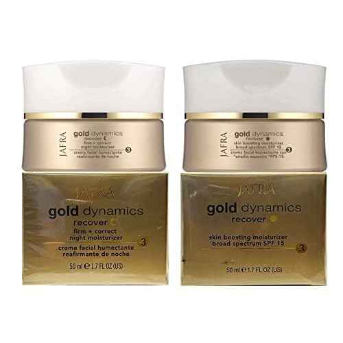 JAFRA Gold Dynamics Skin Boosting Moisturizer Broad Spectrum SPF 15, Gold Dynamics Firm + Correct Night Moisturizer