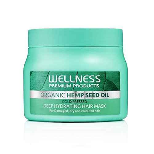 Wellness Premium Products Organic Hemp Seed Oil Deep Hydrating Hair Mask Unisex Mask I0095757 16.91 Fl Oz (Pack of 1)