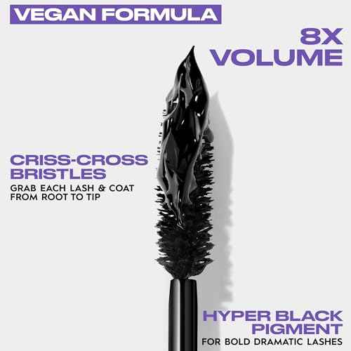 Urban Decay Perversion Volumizing Mascara - Intense Black Lengthening Mascara, Smudge-Resistant, Flake-free, Buildable Lash Volume & Length, Curling & Separating, Vegan Formula, Cruelty-free