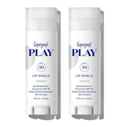 Supergoop! PLAY Lip Shield SPF 30 with Coconut - Pack of 2 - Moisturizing Lip Treatment For Dry Cracked Lips - Broad Spectrum UV Protection