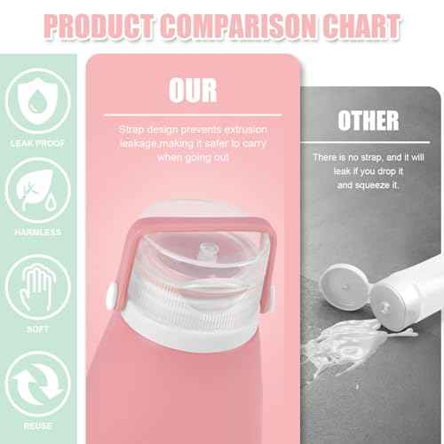 18 Pcs Travel Bottles Set for Toiletries, TSA Approved Travel Size Containers with Bandage Silicone Squeezable for Shampoo Conditioner Lotion Body Wash (Multicolour+White Bag)
