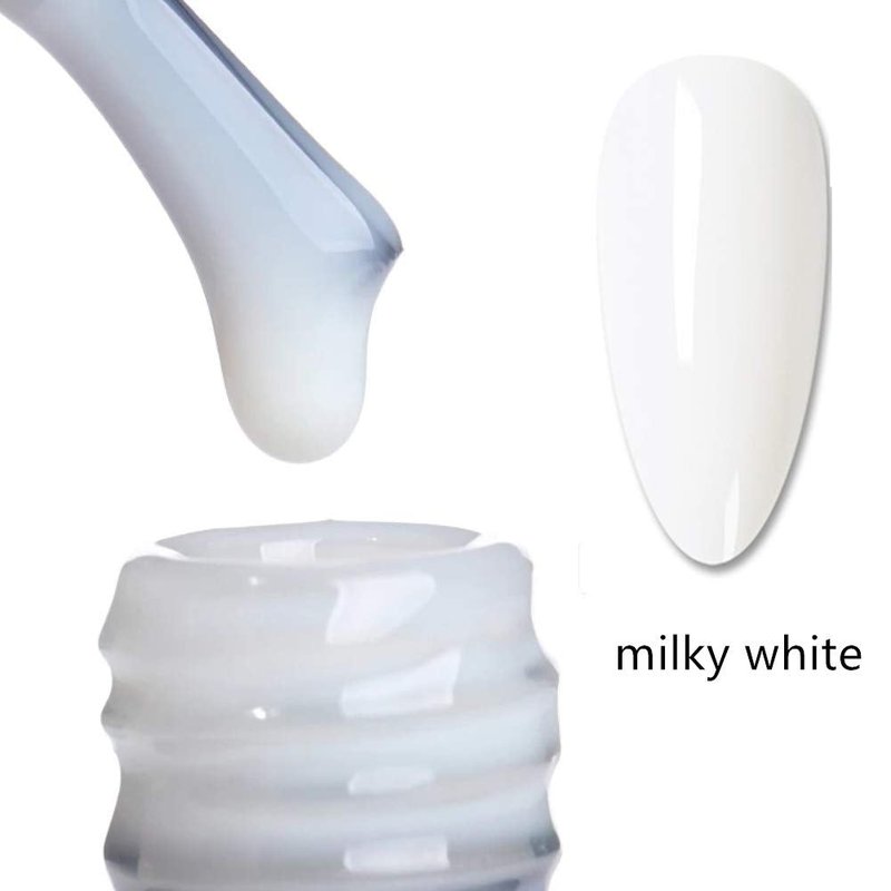 MEMEDA Gel Nail Polish - Milky White Nude Color | Long-Lasting 0.27 fl oz Formula