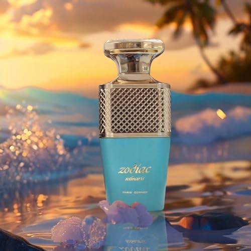 Paris Corner | Zodiac Solmaris Eau De Parfum 3.4 Fl Oz | Unisex Fragrance with Ginger, Sea Salt, Aquatic & Woody Notes | Fresh, Invigorating Marine Scent for Men & Women