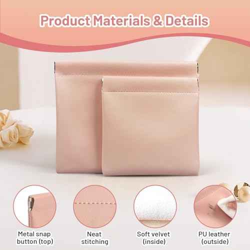 7.09¡Èx5.51¡È Small Pouches for Purse, 4PCS Cute Magnetic Mini Makeup Bag, Purse Organizers for Inside Large Storages, Organize Cosmetic, Lipstick, Jewelry,Coins in Women's Handbag