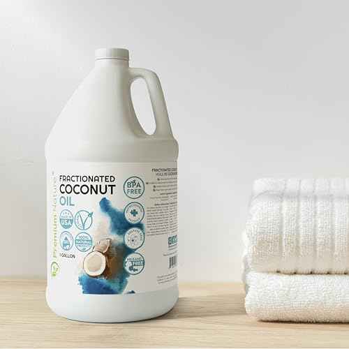 Fractionated Coconut Oil for Massage Cold Pressed Best Carrier for Essential Oils Mixing for Women Dry Skin Moisturizer for Body and Hair 1 Gallon Bottle Bulk Size