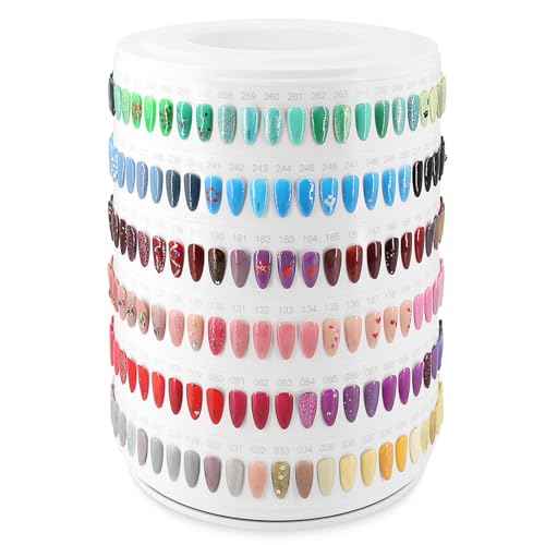 Nail Polish Display Book 300 Colors, Professional Nail Color Display Show Nails Sample Book (CS300)