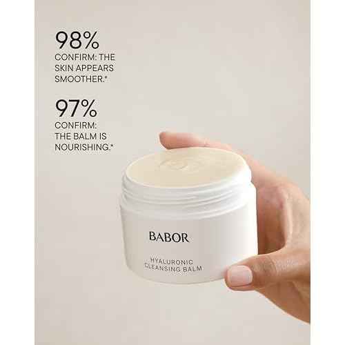 BABOR Hyaluronic Cleansing Balm to Oil for Demanding Skin, Gentle Cleansing for Face Infused with Hyaluronic Acid to Hydrate Skin, 150 ml