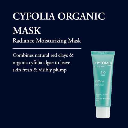 Phytomer Cyfolia Organic Face Moisturizer Mask | Hydrating Wash Off Mask | Certified Organic | Skin Plumping, Restoring | For More Radiant, Hydrated, Refreshed Skin | 50 ml