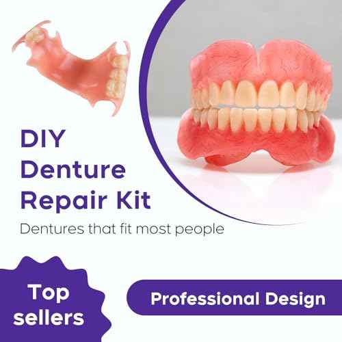 DIY Denture Kit - Full Set Fake Teeth for Top & Bottom | Functional Homemade Denture Combo, Repair Missing Teeth, Create Perfect Smile at Home - CS0725-3