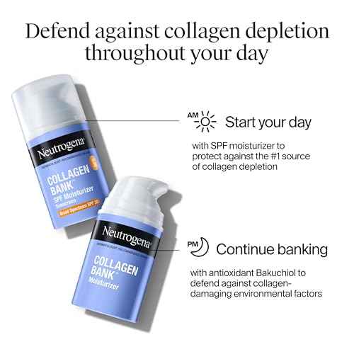 Neutrogena Collagen Bank Face Moisturizer, Daily Anti-Aging Face & Neck Firming Collagen Cream, Bakuchiol & Micro-Peptides Face Lotion, Support Skin¡¯s Natural Collagen for Visibly Plump Skin, 2 fl.?oz