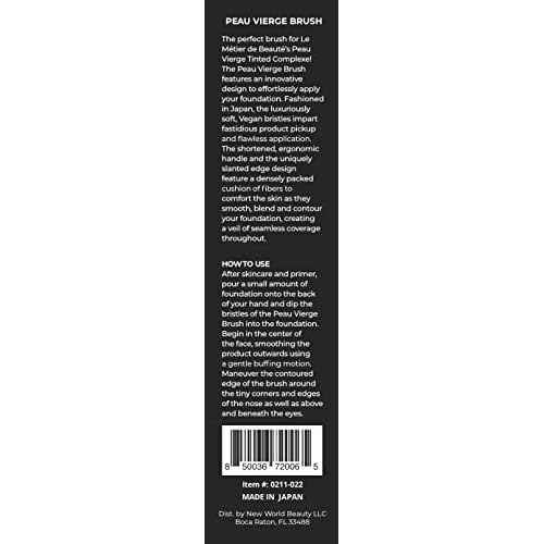 M?TIER Peau Vierge Foundation Brush ? Handcrafted ? Dual-Fiber Precision for Smooth, Airbrush Application ? Vegan & Cruelty-Free ? Ideal for Blending, Contouring & Creating a Glowing, Polished Canvas