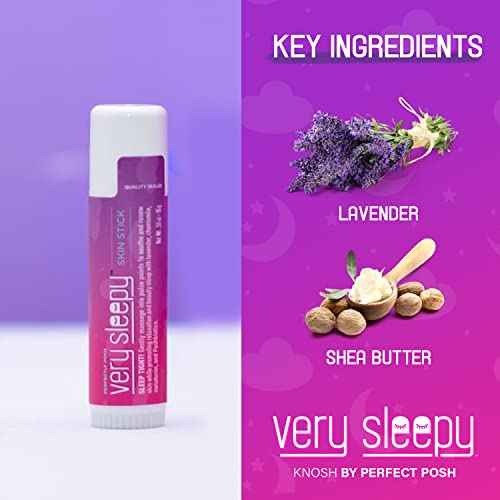Perfectly Posh - VERY SLEEPY Lavender & Shea Butter Skin Stick - Soothing and Hydrating Balm for Dry Skin - Rejuvenating Lavender Scent - 0.55oz