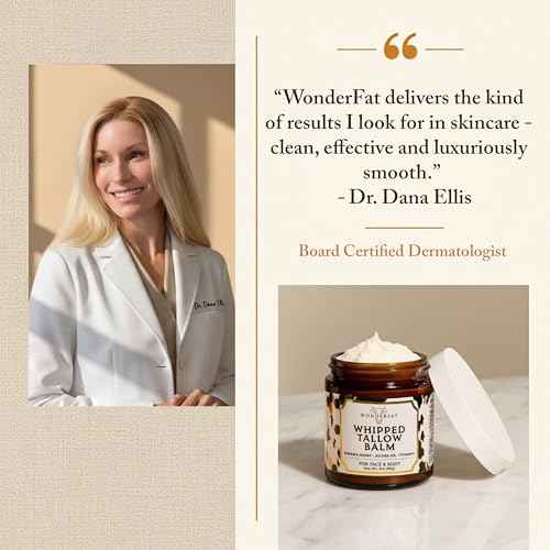 Beef Tallow for Skin & Face ? Whipped Tallow & Honey Balm ? 100% Grass Fed Tallow Face Moisturizer with Mango Butter, Jojoba Oil, Vitamin E ? Organic Beef Tallow Balm for Dry Skin & Wrinkles ? 3 oz