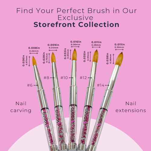 Acrylic Nail Art Brush ? Kolinsky Brush for Acrylic Application ? Ultra-Precise, Durable & No Shedding ? Perfect for Salon, DIY & Pro Use - Enhance Your Skills with GUUDSUP - Size 14