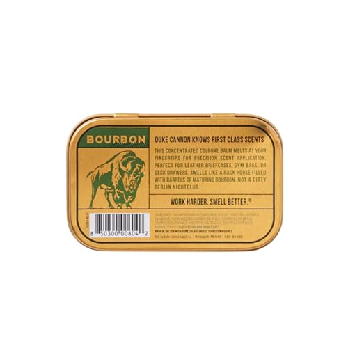 Duke Cannon Solid Cologne Bourbon & Midnight Swim, Portable Concentrated Cologne Balm, Travel-Friendly, 1.5 oz. 2-Pack
