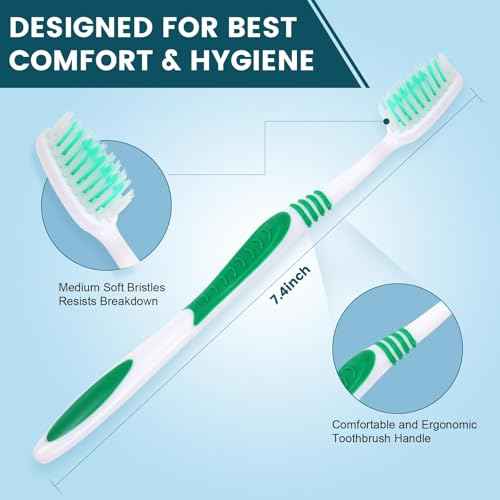 Navona 70 PCS Premium Individually Wrapped Bulk Toothbrush Pack, Disposable Toothbrushes, Kids Toothbrush, Medium Soft Bristle Toothbrushes, Ergonomics Handle, Perfect for Travel Hotel Donation