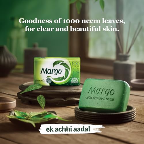 MCSYPOAL Margo Original Neem Soap, With Goodness of 1000 Neem Leaves - 125gm Pack of 8