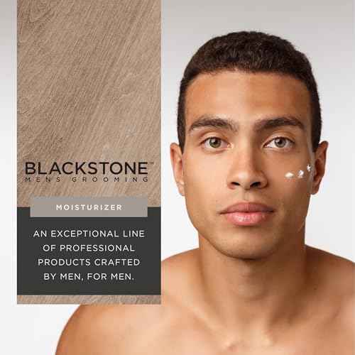 Blackstone Men's Grooming Refresh Facial Moisturizer with Vitamin E, Peppermint & Hyaluronic Acid - Lightweight & Non-Greasy | Restores Dry Skin | Paraben & Cruelty Free | Sandalwood (8 oz, 2 Pack)