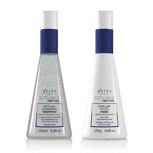 Ybera Paris Botulinum Capillary Home Care Duo Shampoo 8.4 Oz & Force Mask 8.8 Oz | Removes Volume & Rough Ends | Stimulates Keratin Production | Grape Scent | All Hair Types
