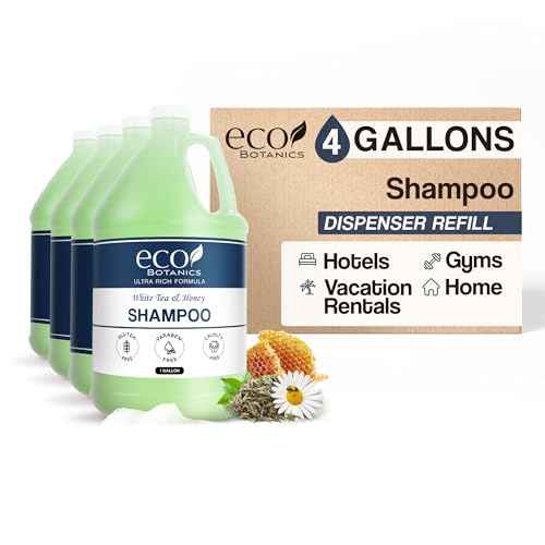 Terra Pure Eco Botanics Hotel Shampoo | 1 Gallon | Designed to Refill Soap Dispensers (Set of 4)