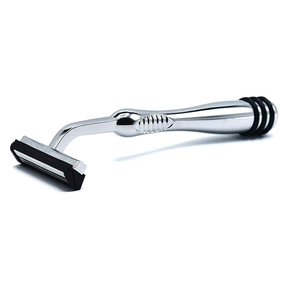 Taconic Shave Twin Blade Cartridge Razor - Heavyweight All Metal Non-Pivoting Design | 10 Cartridges Included
